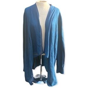 Lane Bryant Open Front Cardigan Sweater, Teal Blue, size 14/16